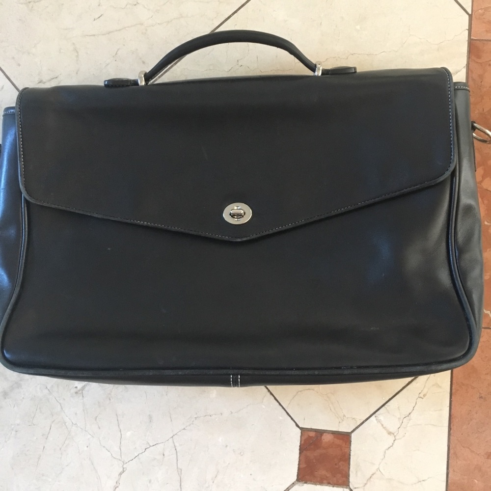 Black Coach Computer Bag (leather)